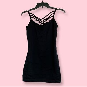 Boutique Black Cross Neck Cami Tank Size S